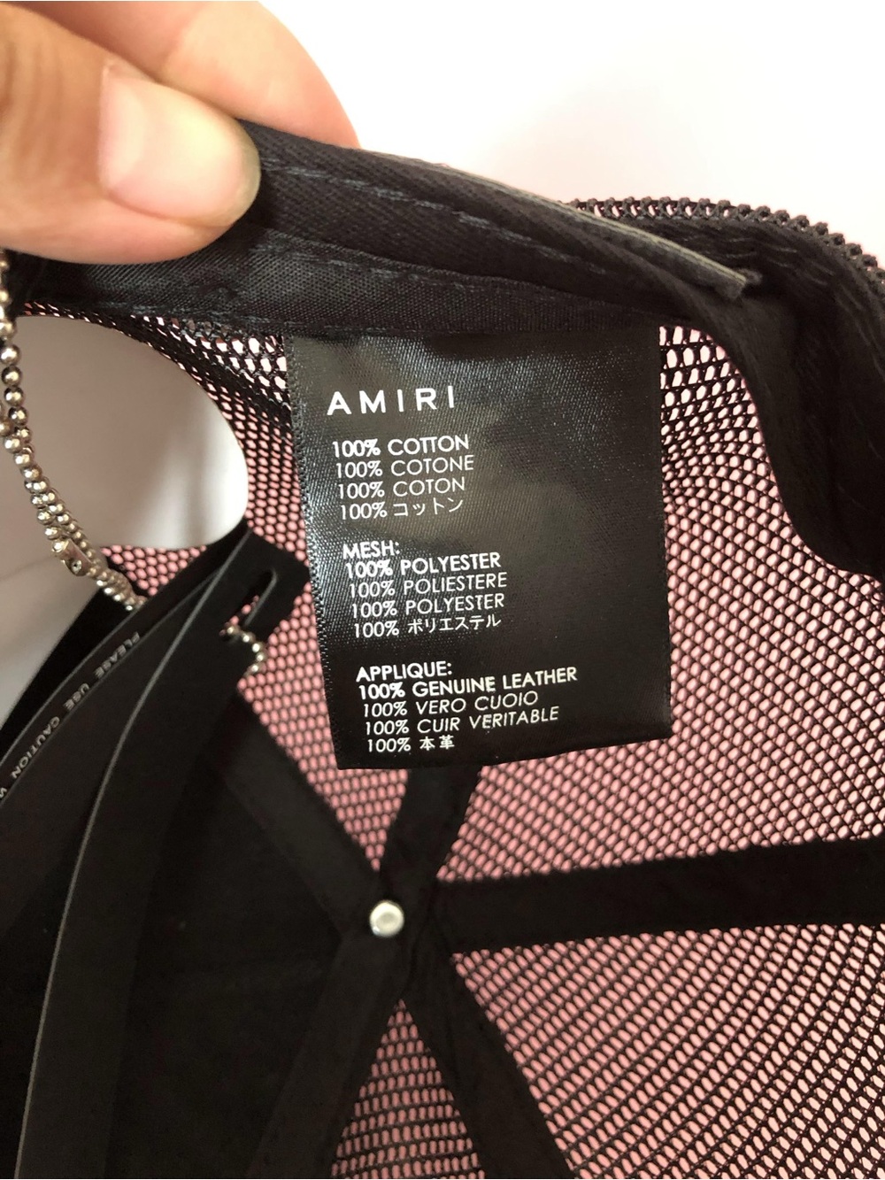 AMIRI Black Trucker Hat Embroidered AM Logo Unisex Sun Hat - Picture 12 of 13